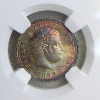 Portugal 1898 silver 100 Reis