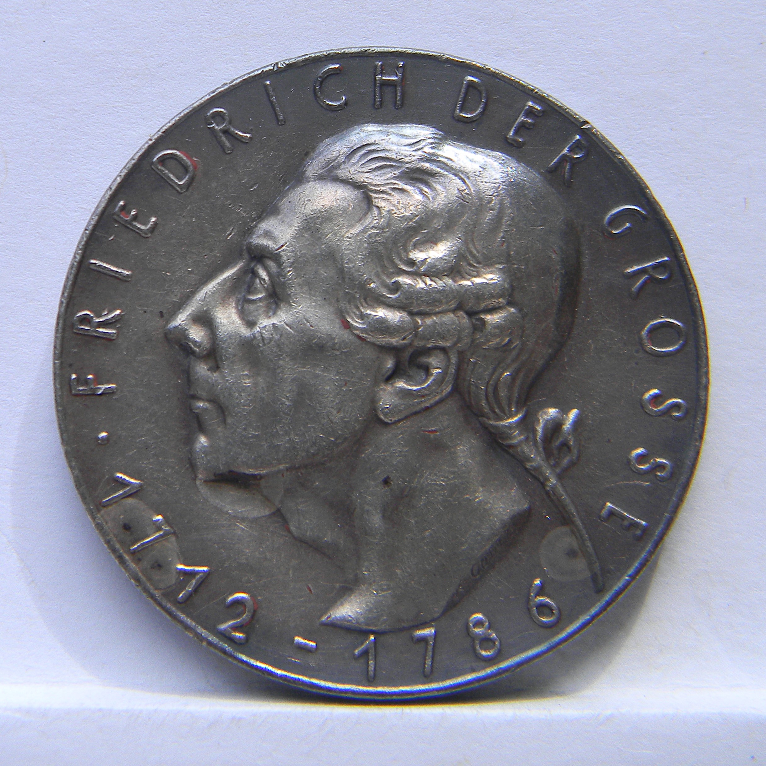Karl Goetz 1936 Frederick The Great silver medal