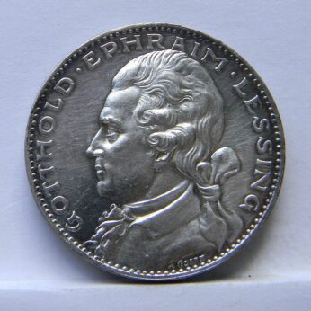 Karl Goetz 1929 Gotthold Ephraim Lessing silver medal