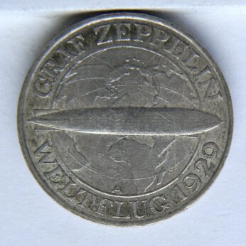 Germany Zeppelin airship 1930 silver 3 Mark