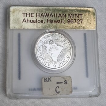 Ahualoa Land Bank King Kamehameha I 1976 sterling silver Proof
