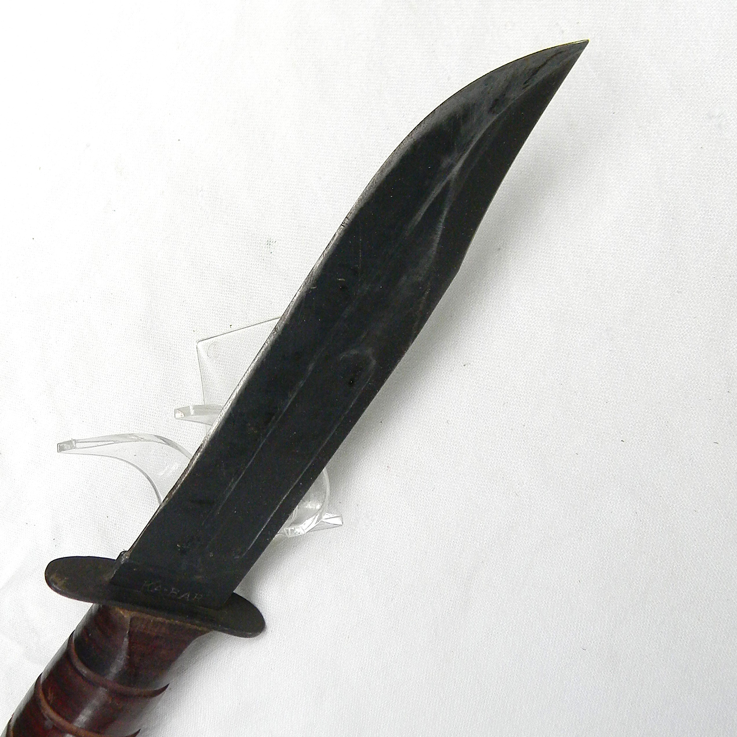 USA WW2 era Ka-Bar (Union Cutlery) USN MK2 fighting knife, erly issue blade-marked type, 1943 NORD scabbard signed NORMAN - Image 11