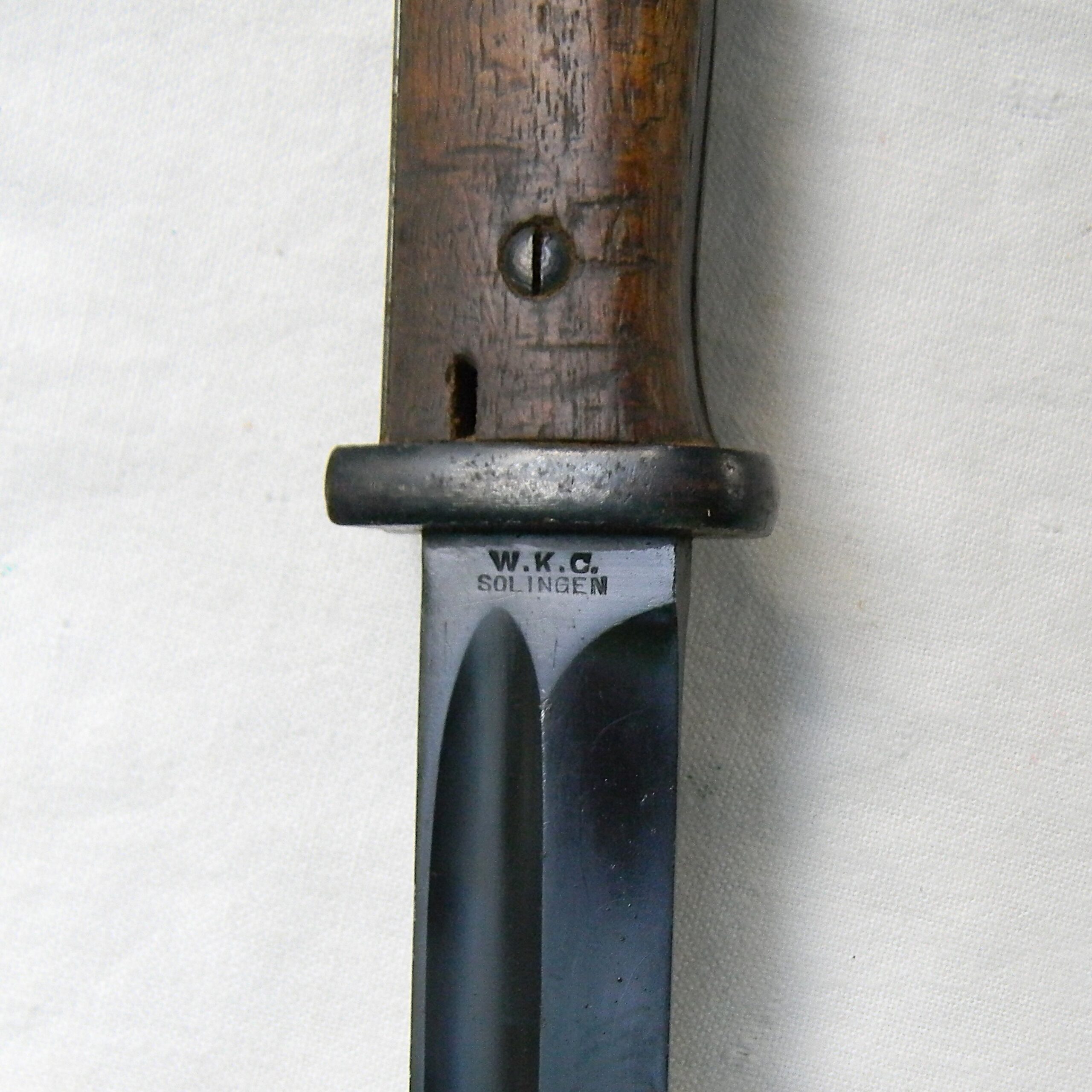 Germany pre-WW2 1937 Weyersberg Kirschbaum & Cie (WKC) K98 bayonet; original scabbard, rare DAK "Africa Korps" tropical web frog - Image 17