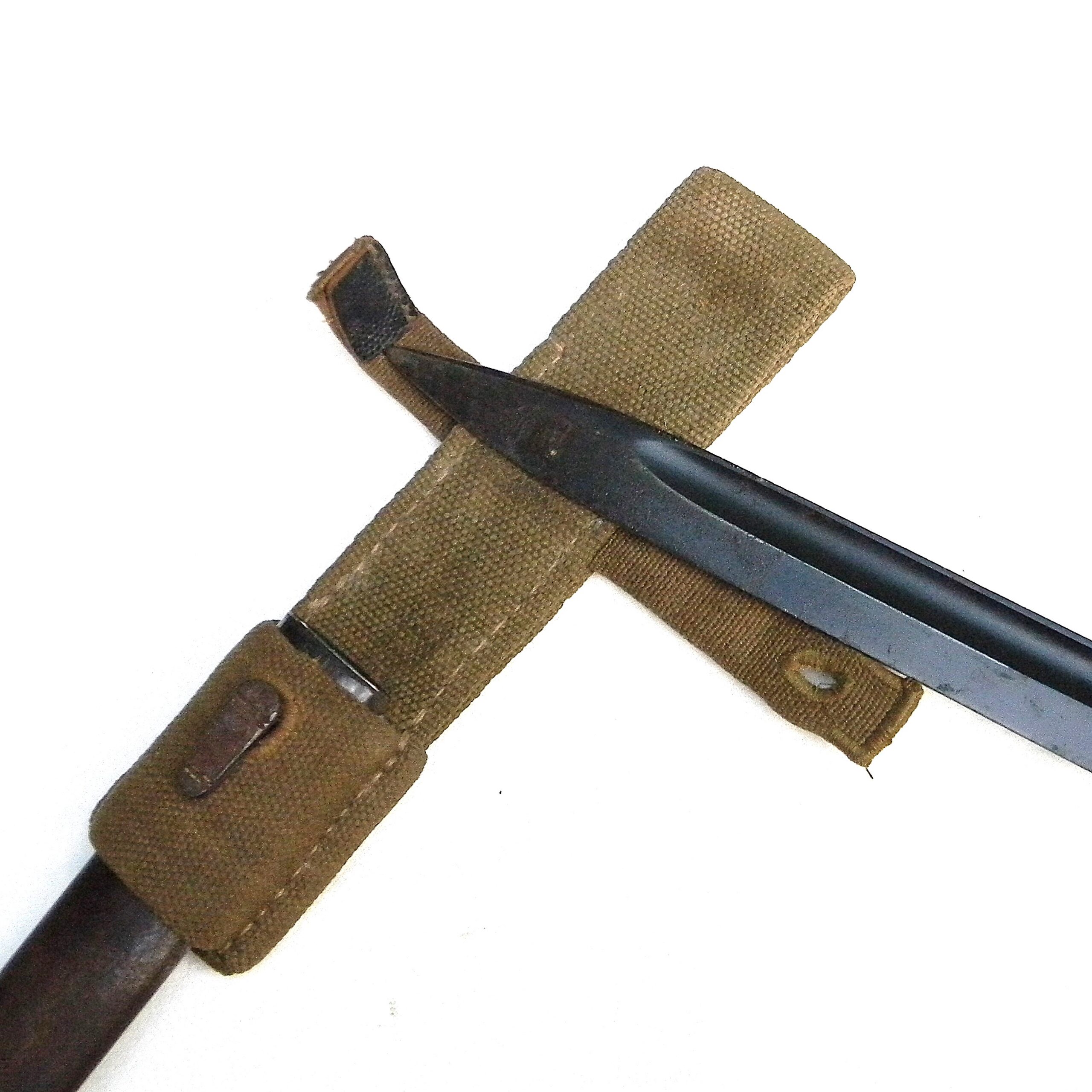 Germany pre-WW2 1937 Weyersberg Kirschbaum & Cie (WKC) K98 bayonet; original scabbard, rare DAK "Africa Korps" tropical web frog - Image 7