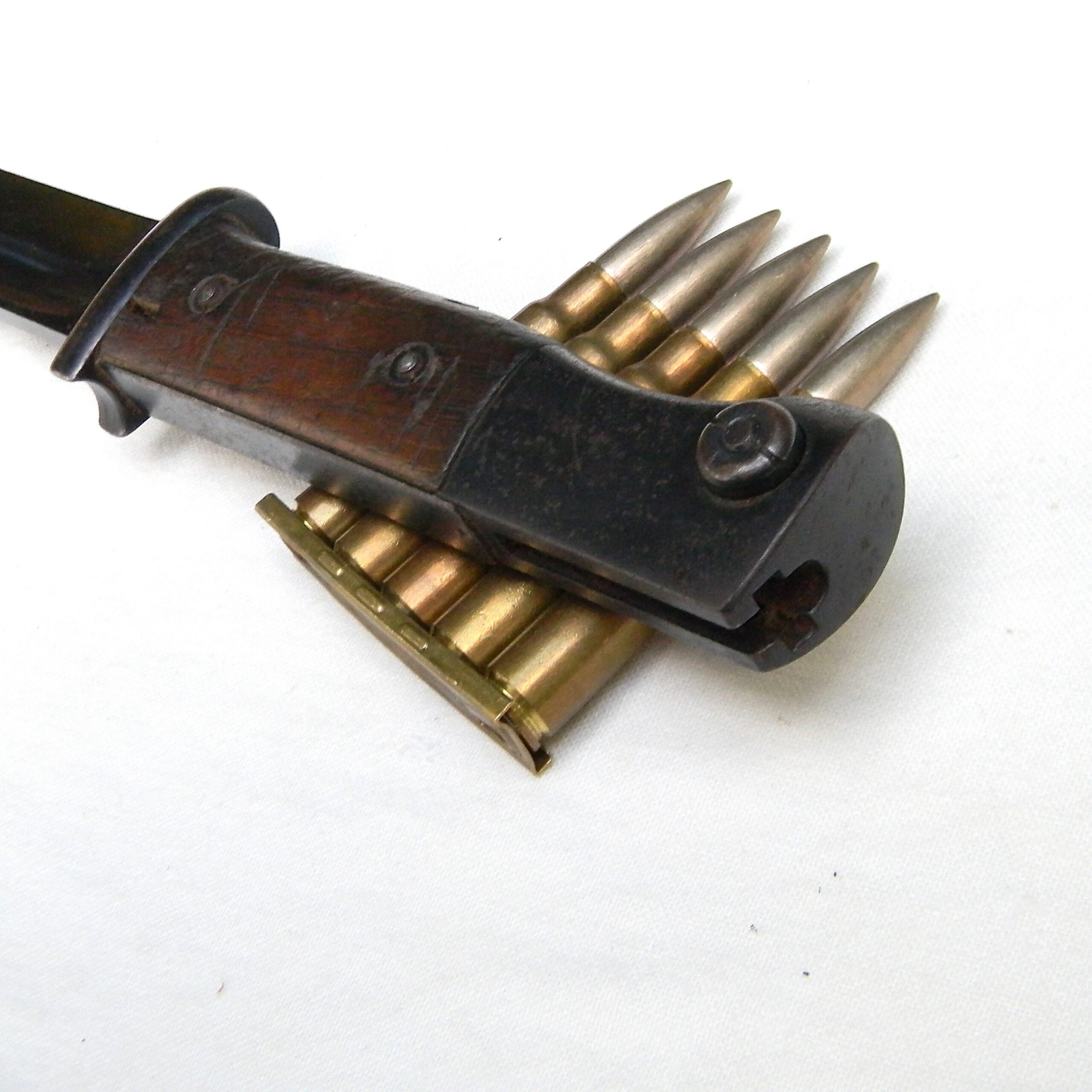 Germany pre-WW2 1937 Weyersberg Kirschbaum & Cie (WKC) K98 bayonet; original scabbard, rare DAK "Africa Korps" tropical web frog - Image 18