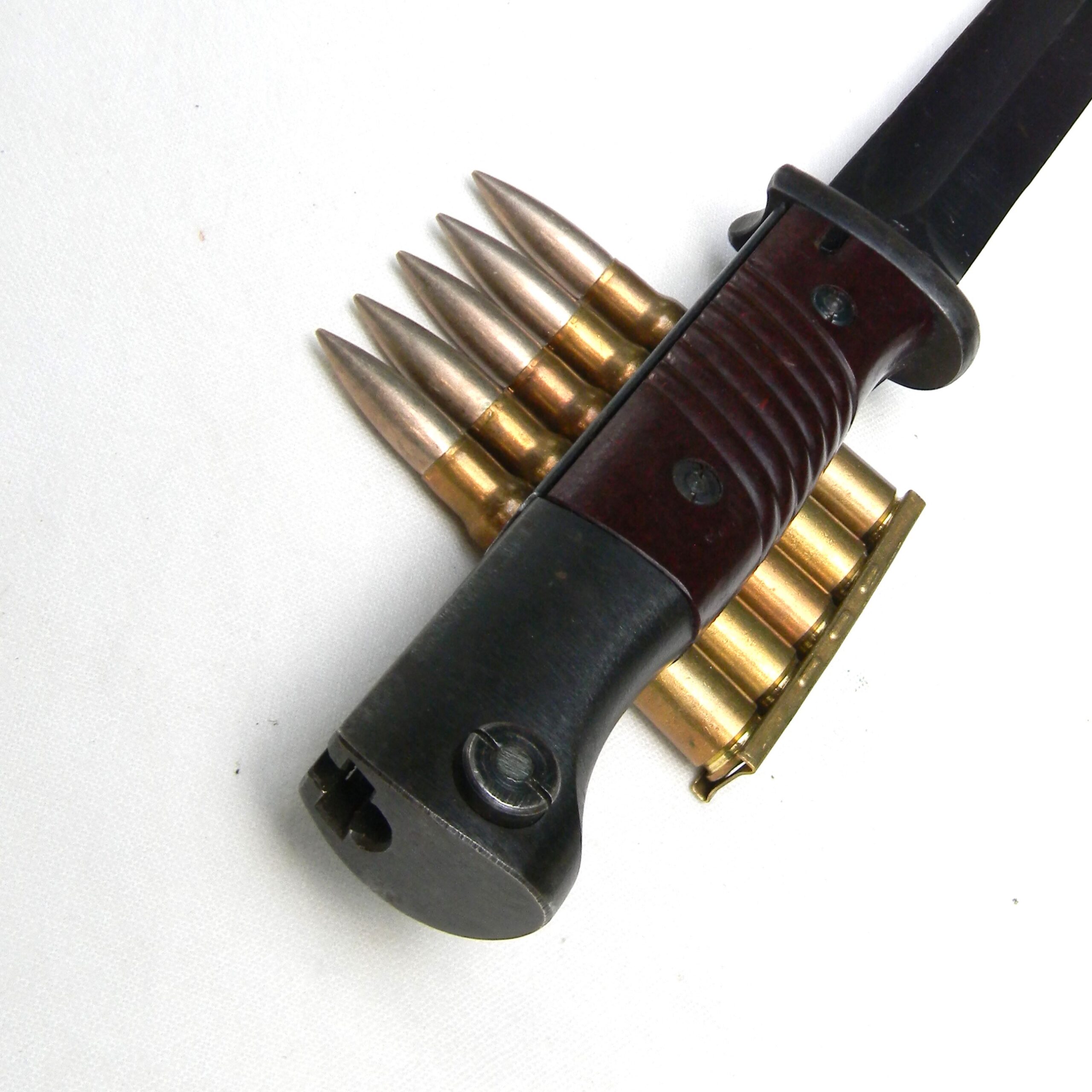 Germany WW2 rare unused matching serials K98 bayonet made by Friedrich Herder Abr Sohn in 1943; original scabbard, leather frog - Image 18